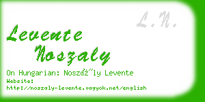 levente noszaly business card